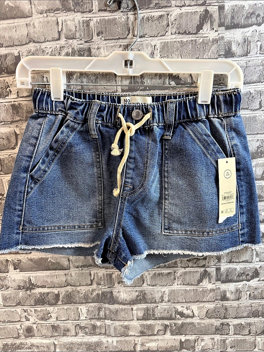 NWT No Boundaries NB Utility Short Denim Shorts Blue XS